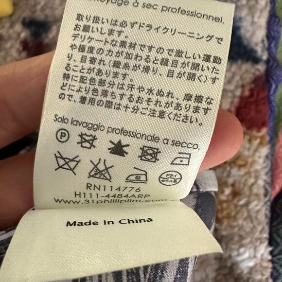 3.1 Phillip Lim Black Silk Shift Architectural Print Dress – Size 2 - Picture 9 of 10